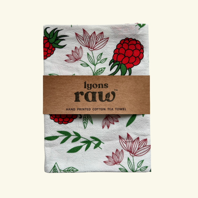 Farmhouse Tea Towel - Raspberry